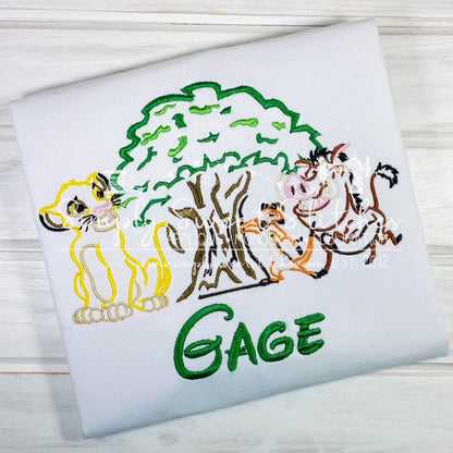 2031 - LION KINGDOM - SKETCH CHILD SHIRT