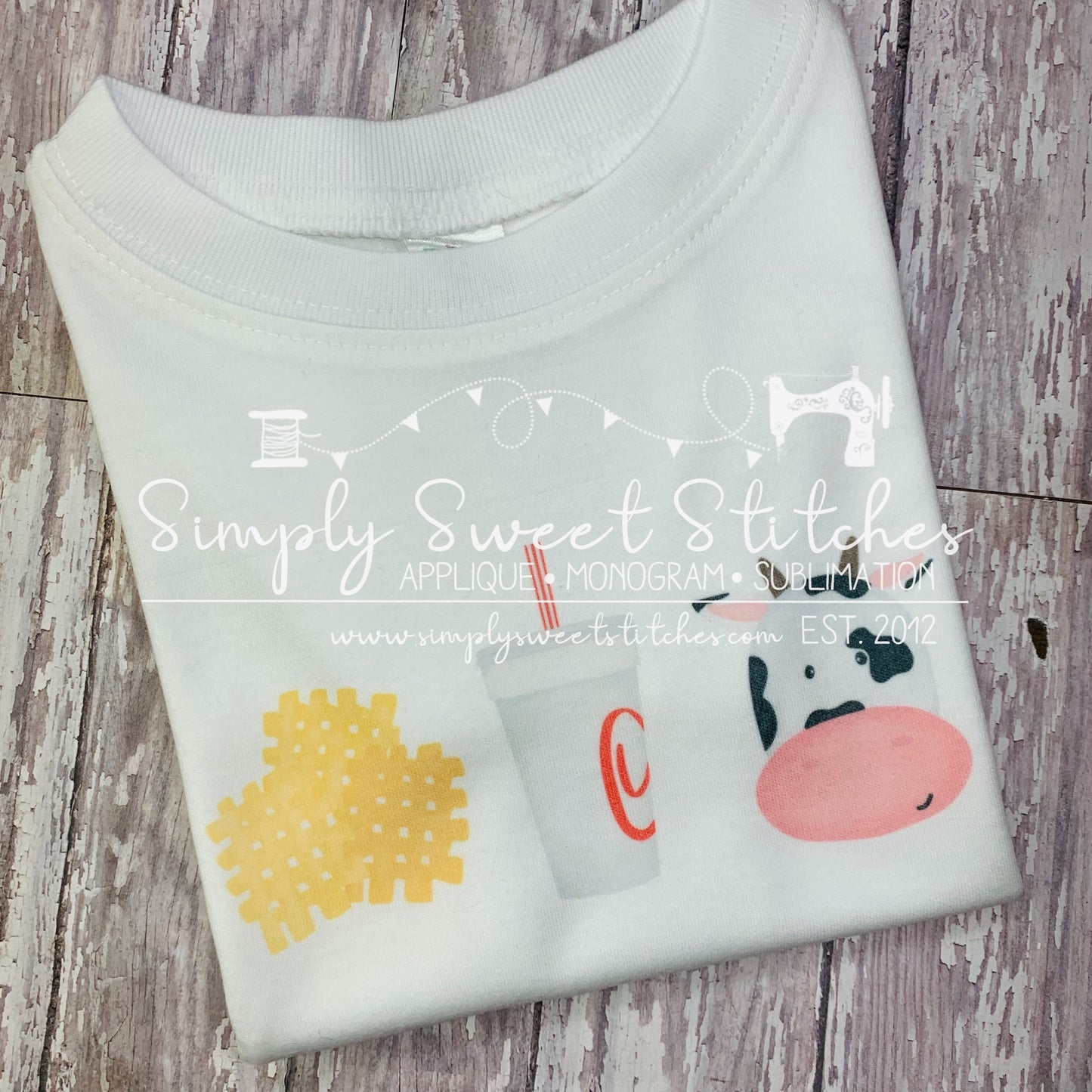 1569 - FAST FOOD COW - HEAT PRESS CHILD SHIRT