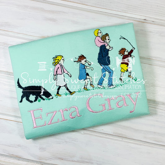 2117 - GOING ON A BEAR HUNT - SKETCH CHILD SHIRT