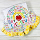 1009 - SCHOOL SUPPLIES RAINBOW APPLIQUE - CHILD SHIRT