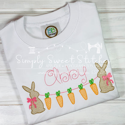 1544 - EASTER BUNTING GIRL - SKETCH CHILD SHIRT