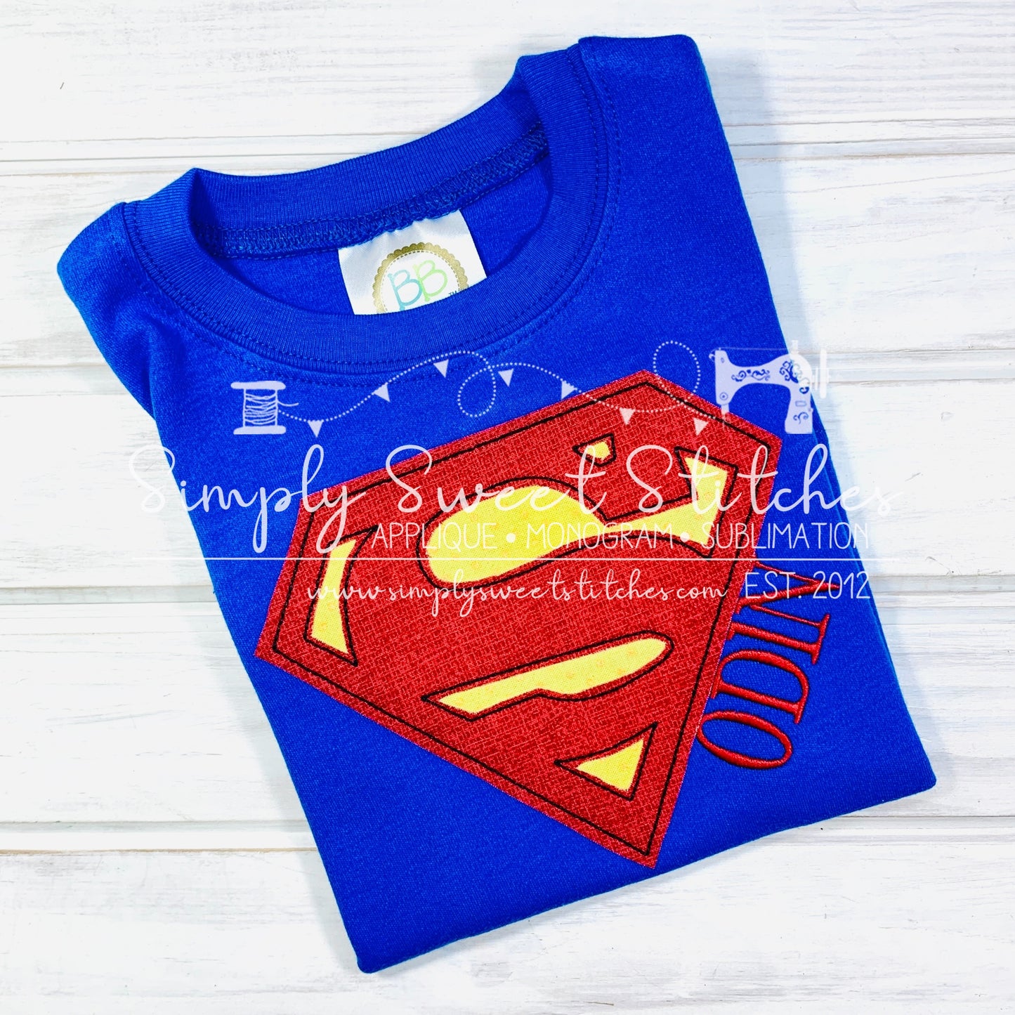 1008 - SUPER BOY - APPLIQUE CHILD SHIRT