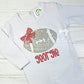 2730 - FOOTBALL WITH BOW SKETCH APPLIQUE - CHILD SHIRT