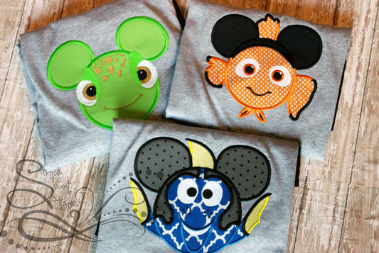 2222 - NEMO MOUSE EARS - APPLIQUE CHILD SHIRT
