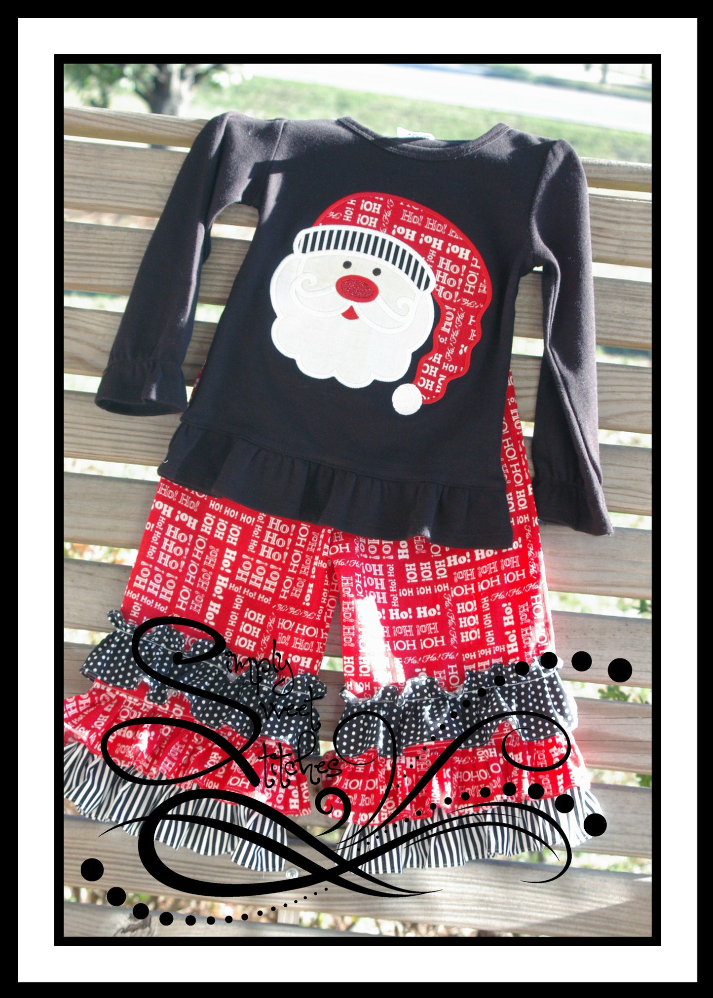 1307 - SANTA FACE - APPLIQUE CHILD SHIRT