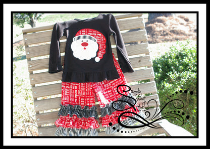 1307 - SANTA FACE - APPLIQUE CHILD SHIRT