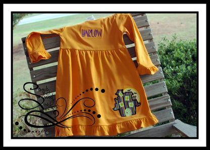 1101 - HAUNTED HOUSE - APPLIQUE EMPIRE DRESS