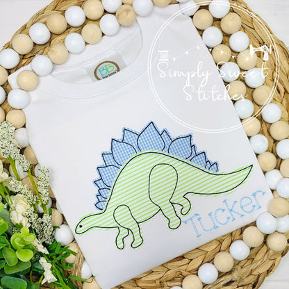 1056 - DINOSAUR - APPLIQUE CHILD SHIRT