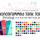 2496 - POCKET MONOGRAM TANK TOP - ADULT SHIRT
