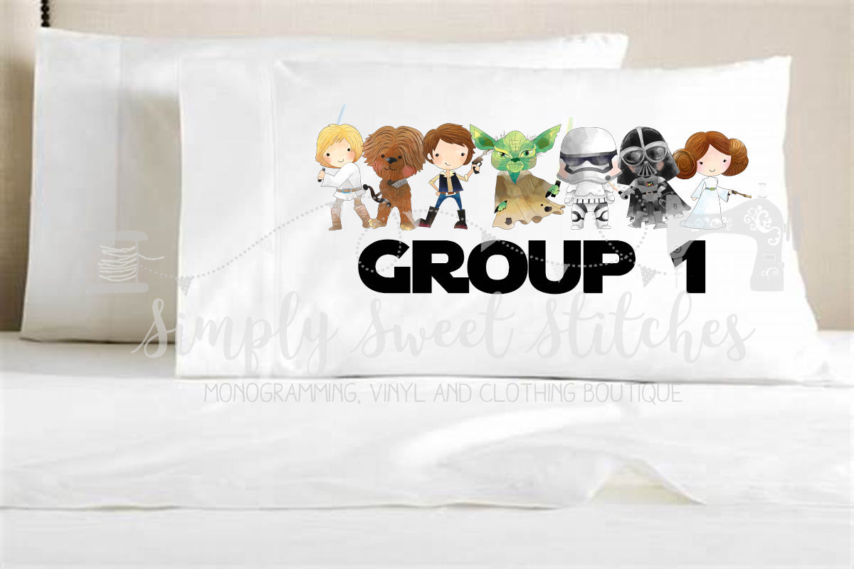 1458 - STAR WARS CHARACTERS - PILLOWCASE