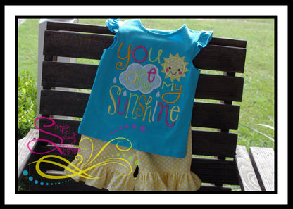 1018 - YOU ARE MY SUNSHINE - EMBROIDERY CHILD SHIRT